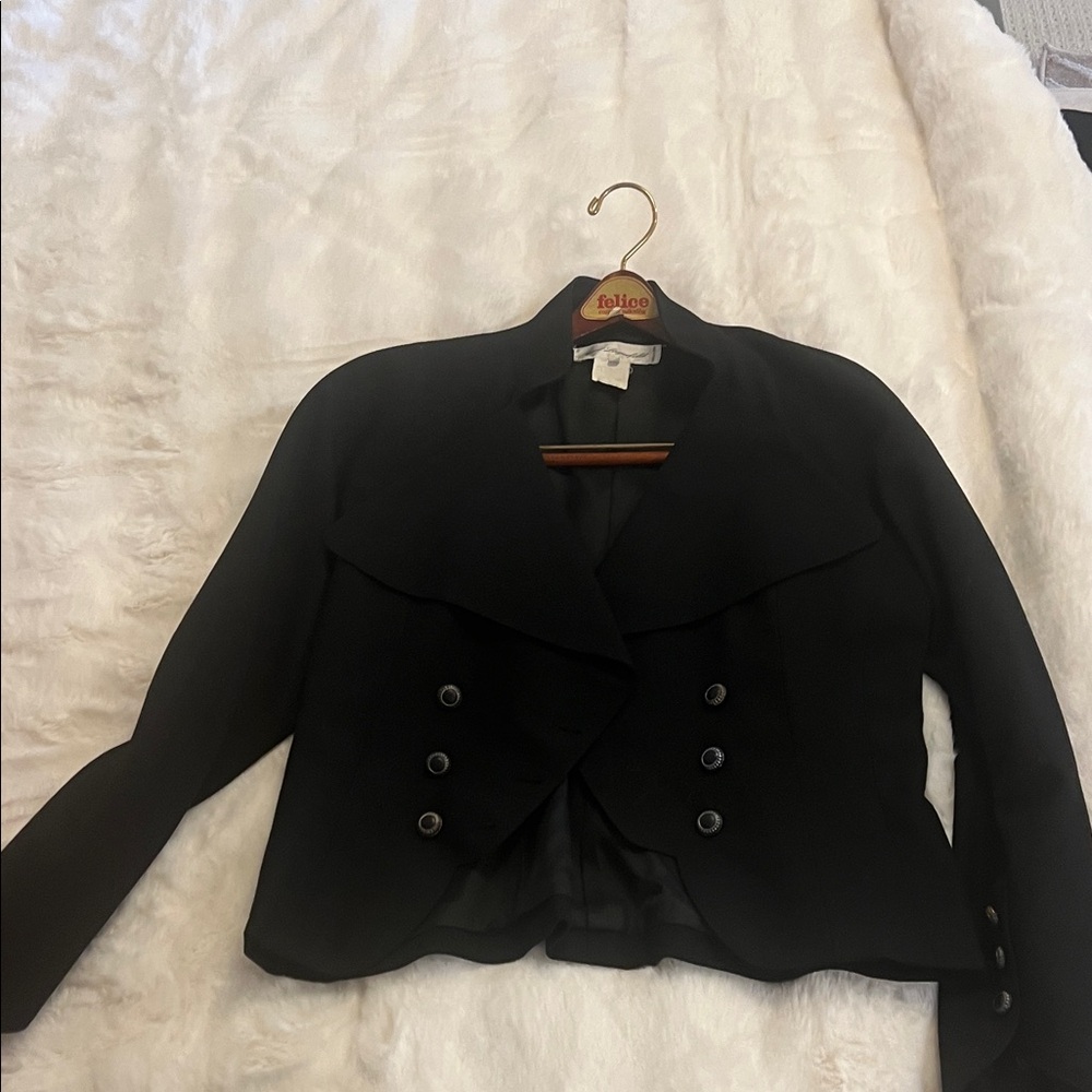 Karl Lagerfeld Black Double-Breasted Blazer
